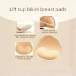 2Pcs Reusable Soft Sponge Bra Insert Pads - Invisible Anti-Convex Chest Enhancer Pads With Lift Cup Design, Nipple Covers For Bikini & Summer Beach Wear, Women'S Lingerie & Underwear, Strapless Push Up Bra, Seamless Undergarments, Discreet Undergarments, Lightweight Inserts, Lift Enhancers, Casual Attire - Image 4