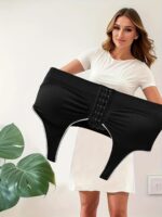 Women'S Sports Bra, Plus Size Buckle Open Front Solid Breathable Mesh Wireless Thin Fitness Yoga Running Bra, Light Support - Image 3