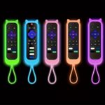 Cute Cat Ear Shaped Glow-In-The-Dark Silicone Universal Remote Control Cover With Lanyard, Suitable For Tcl And Hisense.