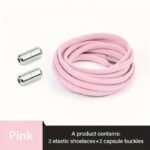 Easy Slip-On No-Tie Elastic Shoelaces With Metal Buckle - Quick Fasten, Machine Washable, Solid Color - Image 21