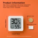 1Pc Digital Thermometer Hygrometer For Home, Car, And Laboratory Use - Battery-Powered, 0.01?C/0.Rh Accuracy, Compact Design With Lcd Display, Ideal For Indoor Temperature And Humidity Measurement, Indoor Thermometer | Modern Thermometer | Durable Plastic Body, Thermometer For Home, Digital Clock For Wall, Digital Wall Clock, Clock Digital, Weather Station, Humidity Meter, Temperature And Humidity Sensor, Temperature Meter, Outdoor Thermometer, Indoor And Outdoor Thermometer, Window - Image 4