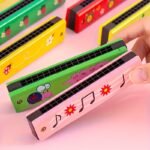 Pack Of 1 Wooden Harmonica Toy For Kids, 16-Hole Musical Instrument, Educational Party Favor, Beginner'S Easter Gift, Random Color - Image 6