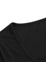 Solid Color Square Neck T-Shirt, Casual Short Sleeve Slim T-Shirt For Spring & Summer, Women'S Clothing - Image 4
