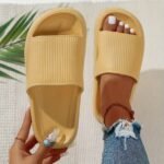 Eva Soft Sole Pillow Slides, Soft Sole Quick Drying Non-Slip Home Shower Slides, Casual Slip On Lightweight Beach Slides - Image 14