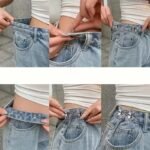 Chic Butterfly Waist Cincher Clips - No-Sew, Detachable Metal Buttons For Jeans & Pants, Silvery/Black - Image 4