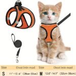 Reflective Soft Mesh Escape-Proof Cat Harness & Leash Set: For Safe Outdoor Walks With Your Kitten - Image 11