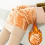 Women'S High-Waisted Thermal Pantyhose - Soft Stretch Leggings For Winter Warmth, Solid Color, Elastic Fit, Machine Washable, Polyester & Spandex Blend, Fleece Lined Leggings