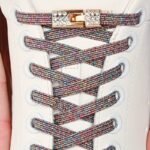 1 Pair Of Rhinestone Buckle Shoelaces, No Need To Take Off Shoes, 2 Elastic Bands And 2 Shoe Lace Buckles, Colorful Fashion Gradient Rainbow Laces Suitable For Casual Shoes And Sports Shoes - Image 10