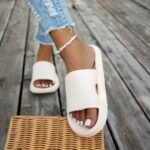 1 Pair Women'S Thick Sole Non-Slip Slide Sandals, Casual Slippers For Beach And Indoor/Outdoor Use, Comfortable All-Season Eva Shoes, Hand Washable Solid Color, Indoor Slippers - Image 10