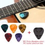 5Pcs/10Pcs/20Pcs Guitar Picks And Pick Holder Set, For Acoustic Guitar Electric Bass Ukulele Easy-To-Stick Bracket Random Color + 1Pc/1Pcs/2Pcs Guitar Pick Box - Image 4