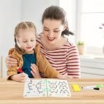32 Pages Of Reusable Educational Practice Books, Erasable Writing Trackboards, Durable Paper Materials, Suitable For Control Training And Enlightenment Exercises For Children Aged 3-6 - Image 2