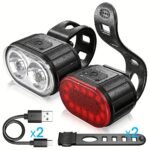 1Pc/2Pcs Mountain Bike Headlight And Taillight, Led Usb Rechargeable, Handlebar Mount, High Brightness For Night Riding - Image 5