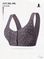 Women'S Oversized Underwear Front Button Vest Comfortable Bra, Thin Breathable Random Print Oversized Bra - Image 9