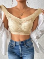 Women'S Wireless Bralette - Seamless Everyday & Formal Lingerie With Lace Trim, Non-Padded Cups For Natural Lift, Everyday & Special Occasion Bras For Women - Sexy Elegant Undergarment, Comfortable Undergarment, Feminine Lingerie, Delicate Lace Detailing, Smooth Fabric, Stylish Undergarments, Lingerie Lovers, Casual Wear, Breathable Material, Supportive Undergarments, Lingerie Enthusiasts - Image 10