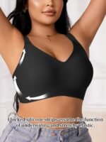 Plus Size Seamless Backless Bra - No Underwire & Ultra Soft Comfort, High Elasticity Removable Pads, Minimalist Design For Everyday Casual & Formal Wear, Strapless Bra, Formal Attire Support, Backless Lingerie, Smooth Texture Fabric, Comfortable Support, Sleek Silhouette, Lightweight Construction, Women'S Undergarments - Image 10