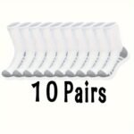10 Or 20 Or 30 Pairs Of Men'S Fashion Crew Socks, Comfy Breathable Thin Sport Socks For All Seasons Wearing - Image 3