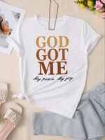 God Happy Printed T-Shirt - Image 5