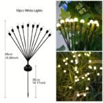 6/8/10-Light Solar Lawn Lamp For Yard, Illuminated Diode Wind Drive Firefly Ground Stake Light, Garden Ramadan Decoration Festival Lamp, Energy-Efficient Switch Control, Detachable Spotlight, Plastic Material, Solar-Powered, Outdoor Lighting - Image 14