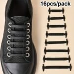 16Pcs Silicone No Tie Shoe Laces, Creative Lazy Shoelaces
