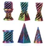 3-Pack Impossible Cone Fidget Ornaments - Spiral Pyramid Desk Decor With Flexible Cone, Relax Office & Home Decoration, Anxiety Relief Fidgets In Pastel & Bright Colors (Pink, Blue, Purple, Green, Golden, ) - Ideal Gift For Adults & Teens, Focus Aid, Playful Design, Smooth Finish, Focus Tool, Work From Home - Image 8