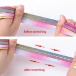 1 Pair Elastic No-Tie Shoe Laces With Diamond Buckle, Lightweight Acetate Rivet Laces, Solid Color Fashion Sneaker Laces, Hand Washable, Woven Craftsmanship, Sports Style - Image 6