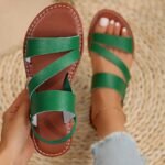 Women'S Casual Flat Sandals - Brown Cover Straps, Open Toe, Comfortable Tpr Sole, Ideal For Beach And Home Use, Beach Shoes - Image 9