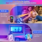 Nbbuff Smart Rgb Led Strip Lights With App & 44-Key Remote, Music Sync, 16 Million Color Changing, Timer/Dimmer/Color Control, - Rgb Light Strip For, Bedroom, Party, Diy Installation (4.88Meter-30.48Meter) - Compatible With - Image 4