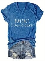 2024 Cross-Border European And American Women'S V-Neck Loose Casual Short Sleeve Top With Bottoming T-Shirt - Image 2