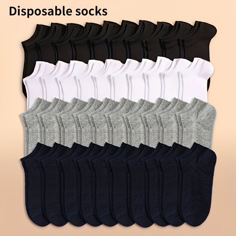 product-fancy-a4a3b5fc-eb72-4dc0-a2fe-b92f6e9b7074.jpg 10/20/40 Pairs Women'S Breathable Ankle Socks - Comfortable Polyester And Spandex Blend, Solid Color, Lightweight Knit, Machine Washable For Casual Attire, Everyday Socks | Minimalist Socks | Durable Fabric - Image 1