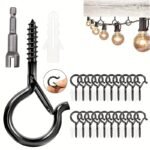 S Hooks, 10-40 Units Of Q-Type Hooks That Can Be Easily Released, Perfect For Hanging Outdoor Halloween Light Strings, Plant Flower Baskets, Wind Chimes, And Bird Feeders. Features A Safety Buckle Design, Ideal For Christmas And Halloween Holiday Gi - Image 2