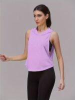 Letter Embroidered Side Open Hoodie, Y2K Sleeveless Loose Eyelet Hoodie For Spring & Summer, Women'S Clothing - Image 4