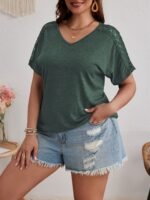 Plus Size, Plus Size Women'S Ruched Batwing Sleeve T-Shirt - Image 2