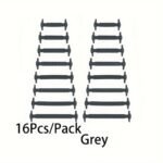 16Pcs Easy-Install No-Tie Silicone Elastic Shoelaces - Waterproof, Stain-Resistant Elastic Laces For Sneakers & Boots - Image 19
