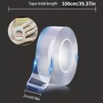 1Pc Super Strong Double-Sided Adhesive Tape - Washable, Reusable, Waterproof Transparent Double Tape For Kitchen & Bathroom Supplies, Ideal For Peeling Patches & Bonding, Kitchen Adhesive Tape | Transparent Tape | Washable Adhesive - Image 7