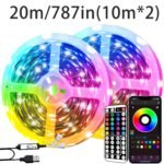 Smart Bedroom Led Lights, Rgb Music Sync Bar Lights With 44-Key Remote Control + App Control, Multiple Modes, Dimming, Flashing, Suitable For Bedroom, Living Room, Halloween, Christmas Gifts, Holiday Parties, And Wedding Decorations - Image 11