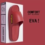 Of Lightweight Eva Slides For Women - Summer Home & Couple Use, Non-Slip, Odor-Resistant, Open-Toe Design, Flat Heel, Soft Cushioned Insole, Durable Sole, Easy To Clean, Casual Home Slippers|Open Toe Slippers|Eva Upper Material - Image 3