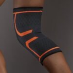 Breathable Compression Knee Support Sleeve With Elastic Compression Fit, Multi-Color (Orange/Green/Black) For Sports - Image 7