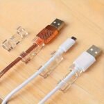 100Pcs Adhesive Cable Clamps, Transparent Wire Brackets For Power Line Management, Plastic Cable Tissue Clamps For Walls And Under Tables - Image 6