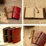 A Vintage Leather Notebook With A Matte Finish - Features An Antique Pirate-Themed Maritime Compass Design, Hardbound Writing Journal With A Metal Clasp And Spiral Binding. - Image 7