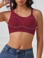 Seamless & Wireless Women'S Bralette - Deep U-Neck, Backless Design With Removable Pads, Comfort Fit For Casual Attire - Image 4