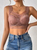 Women'S Wireless Bralette - Seamless Everyday & Formal Lingerie With Lace Trim, Non-Padded Cups For Natural Lift, Everyday & Special Occasion Bras For Women - Sexy Elegant Undergarment, Comfortable Undergarment, Feminine Lingerie, Delicate Lace Detailing, Smooth Fabric, Stylish Undergarments, Lingerie Lovers, Casual Wear, Breathable Material, Supportive Undergarments, Lingerie Enthusiasts