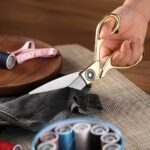 1Pc Golden Fabric Scissors Stainless Steel Sharp Tailor Scissors Clothing Scissors Professional Heavy Duty Dressmaking Shears Sewing Tailor - Image 5