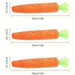 1Pc Carrot-Shaped Cat Chew Toys, Interactive Paper Rope Pet Play Toy With Built-In Bell, Durable Teaser Plaything For Kittens And Cats - Image 5