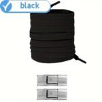 1 Pair Easy-Install Elastic No-Tie Shoelaces With Secure Press Buckle - Lightweight, Durable Polyester In Orange For Sneakers, Hiking & Casual Shoes - Handwashable/Dry Cleanable, Leisure Style - Image 7