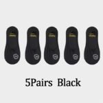 5 Pairs Of Men'S Summer Breathable Mesh Bottom Business Casual Sports Non-Slip Invisible Boat Socks - Image 3