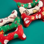 1Pc Pet Plush Toy Christmas Bone Birthday Bone Cat Dog Wear-Resistant Chew Toy Sound Toy Christmas Birthday Party Toy Healthy Play - Image 10