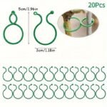 20Pcs Durable Green Plastic Garden Vine Strapping Clips - Versatile Plant Support Ties With Various Shapes For Tomato & Vegetable Gardens, Includes Ring & Buckle Holders - Image 5