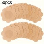 10/20/50/100Pcs Disposable Invisible Nipple Covers - Ultra-Thin Breathable Non- Fabric, Anti-Convex Point Design, Round & Flower Shapes For Seamless Under Clothing, Women'S Fashion & Lingerie Accessories, Discreet Underwear, Floralshaped Patches, Ultrathin Material - Image 3