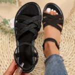 European And American New Large Size Women'S Shoes Ladies Flat Sandals Beach Slippers Summer - Image 5