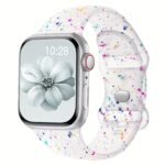 Broken Floral Sports Bands Compatible With Apple Watch Band 38Mm 40Mm 41Mm 42Mm 44Mm 45Mm 49Mm, Soft Sport Waterproof Strap Replacement Wristband For Iwatch Ultra Series 9 8 Se 7 6 5 4 3 2 1 Women Men, Workout Accessory, Active Lifestyle Band, Floral Design, Sporty Strap, Durable Material, Comfortable Fit, Smartwatch Accessory, Sports Lovers, Active Individuals - Image 16